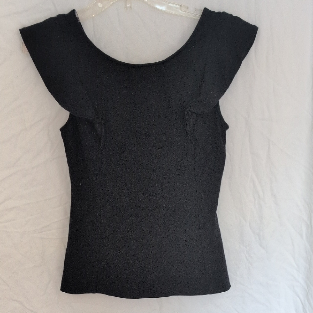 Express Black Cap Sleeve Blouse